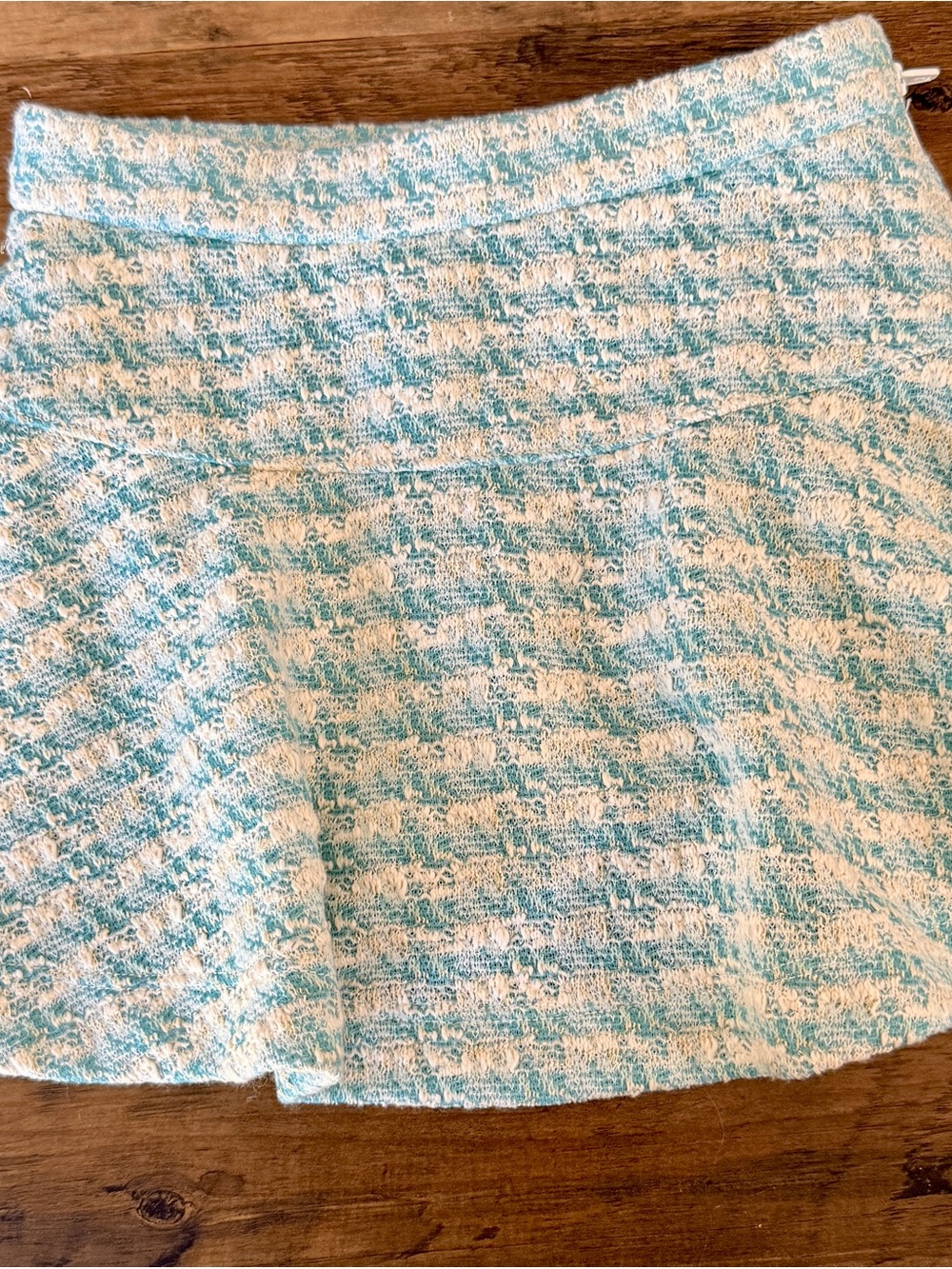 Crewcuts Light Blue & White Tweed Circle Skirt